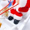 Electric Santa's Reindeer Cart Ornament: Musical Christmas Toy for Kids in Red & White