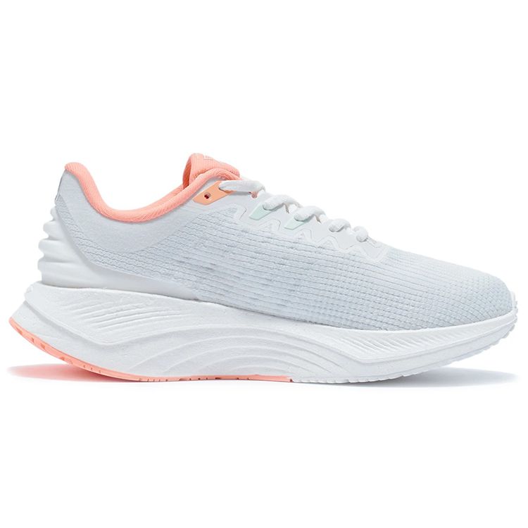 Li Ning Yue Ying Wear Resistant Non Slip Low Top Running Shoes Women Sneakers Champagne-White ARHR146-2