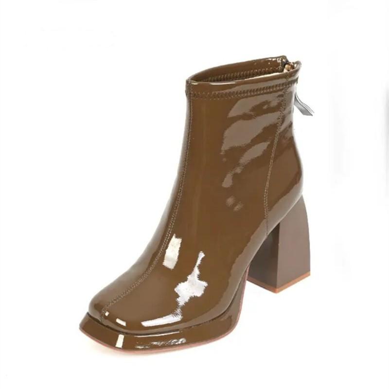 

Женские ботинки, осень 2024, ботильоны на платформе, на молнии, в стиле панк, женская обувь на платформе, женские модные ботинки на массивном каблуке 35 хаки