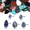 LOULEUR WaterDrop Natural Stone Cabochon For Jewelry Making Tiger Eye Amethyst Lapis Lazuli Agate Stone Beads for Handwork