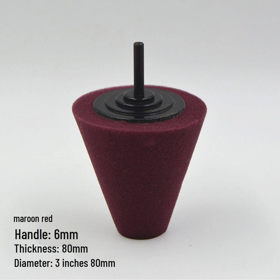 Conical Sponge Brush for Car Waxing, Wheel Hub Cleaning & Polishing