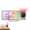 PAVIKE Projection Clock, Digital Projection Clock, Ceiling Projection, 180° Reversible, Temperature, Humidity, and Calendar Display, 3 Brightness
