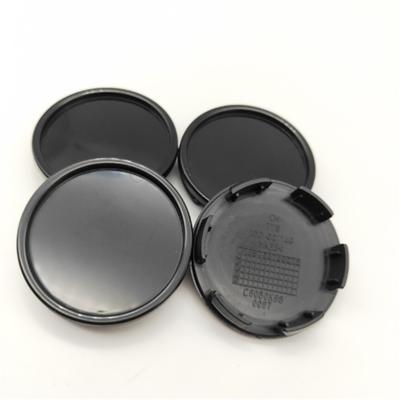4Pcs 58mm / 53mm Black Car Wheel Center Caps Tyre Rim Hub Cap Cover ABS Plastic