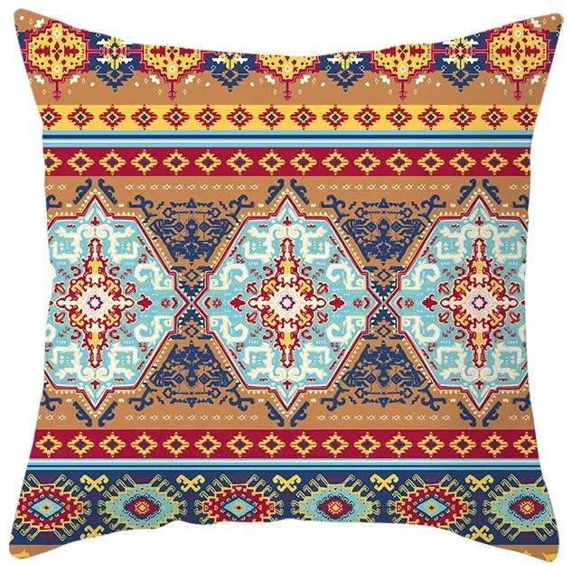 New Ethnic Style Pillowcase Bohemian Geometric Pattern  Retro Living Room Sofa Cushion Cover