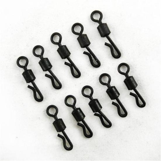 25Pcs 8# Durable Portable Q-shaped Quick Change Swivels Tackles for Carp Fishing