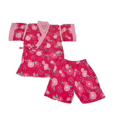 Made In Loungewear for Boys and Camellia Pattern Children's Jinbei, Japan, 100% Cotton, 100cm, Kids' Girls,