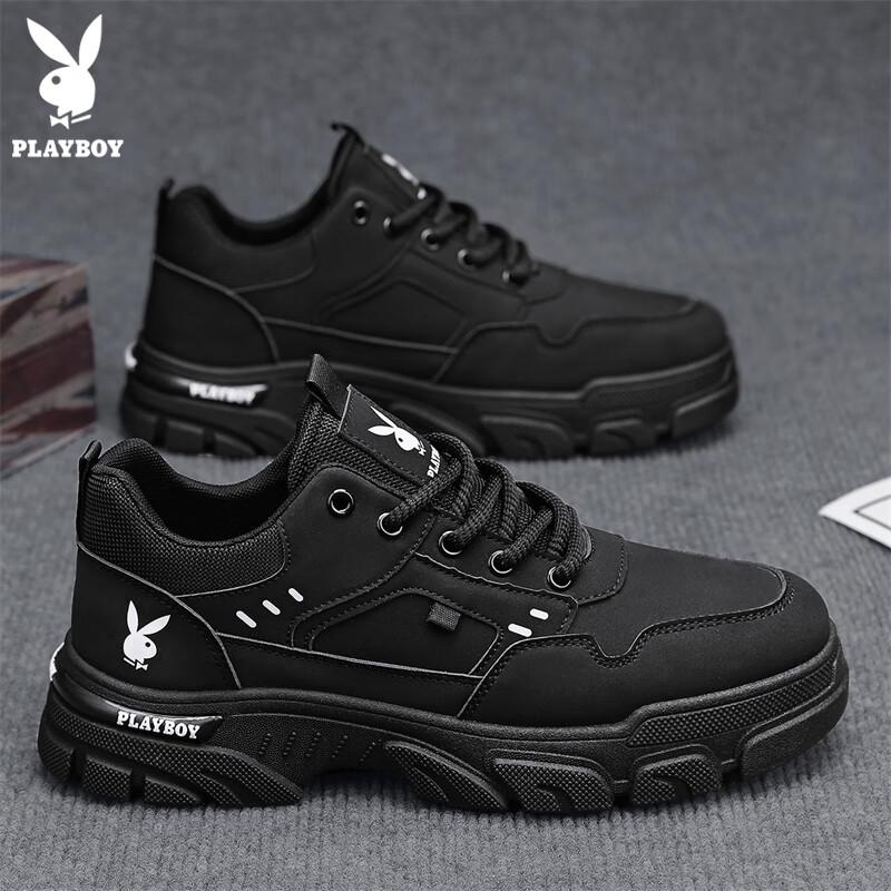PLAYBOY Men s Casual Thick-Soled Martin Boots 43