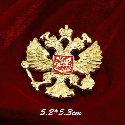 Russischer Doppeladler Abzeichen Sowjetische Sichel Hammer 1. Klasse Patriotische Medaille Rote Pentagramm Brosche Flut