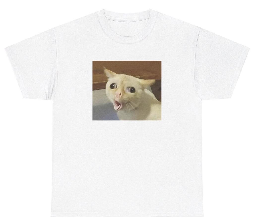 Cat Coughing Meme T Shirt Funny Animal Lover Dank Meme Weirdcore Humor Tee