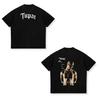 T-shirt Casual Manches Courtes Enfant Y2K Imprimé Graphique 2pac 2026 Nouvelle Collection Été Étoile Rapper Tupac Streetwear