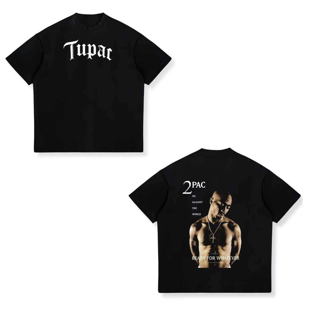T-shirt Casual Manches Courtes Enfant Y2K Imprimé Graphique 2pac 2026 Nouvelle Collection Été Étoile Rapper Tupac Streetwear