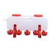 Poultry Waterer Leakproof Automatic Chicken Waterer Sturdy PP Hygeian Ergonomic Grip Self Filling with 10 Waterer Cups for Farm