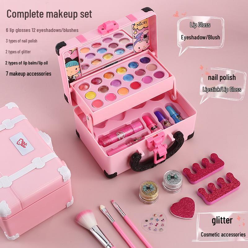 Children's Princess Makeup Handbag Set - Lipstick & Toys for Girls