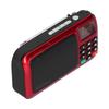 Portable Radio Speaker MP3 Music Player Mini Radio with LED Display Screen and FlashlightRed