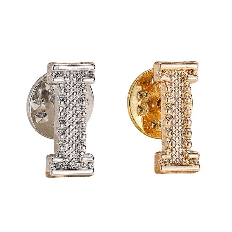 2Pcs New Metal Initial A To Z Pin 26 English Letter Pins Brooches Suit Shirt Badge Lapel Pin Fashion Jewelry For Men Women