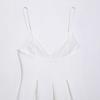 2025 Spring Women's V-Neck Slim Fit Wide Hem Suspender Dress