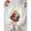 Mädchen Sweatshirt mit Rundhalsausschnitt Niedliche Tiere Genießen Ramen Schüssel Maschinenwaschbar, Frühling Und Herbst, Sportbekleidung Und Freizeitkleidung, Weich Und Bequem