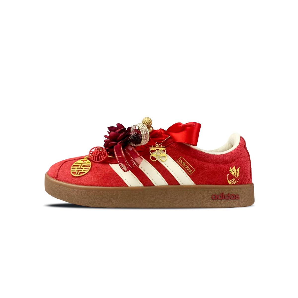 

Adidas Vl Court Classic BNK Auspicious Dragon And Phoenix Abrasion Resistant Low top Skateboard Shoes Women s KK3774(Team40-) 38