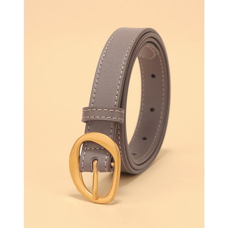 Women's Genuine Leather Pin Buckle Belt Decoration Fashionable with Jeans Belt High-end Trouser Belt