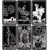 Black and White Rider Tarot Deck 78 Pcs Tarot Cards for Beginners Rider-waite Tarot System Pocket Size