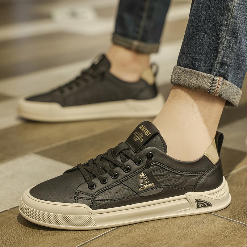 European Station Leather Casual Personality Men's Shoes Fashion Trend Leather Shoes Lazy Platform Versatile British Board Shoes Men