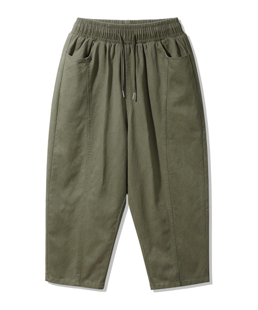ALVINCLO Daily Cotton Slit Balloon Fit Elastic Waist Pants Dlx2960 (3 Colors)