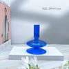 European Style Light Luxury Frosted Glass Table Lamp Style Candlestick Home Decoration Hand Blown Glass Candle Holder