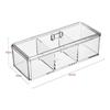 Acrylic Cotton Swab & Makeup Remover Storage Box with Lid - Transparent Square Organizer & Toothpick Holder