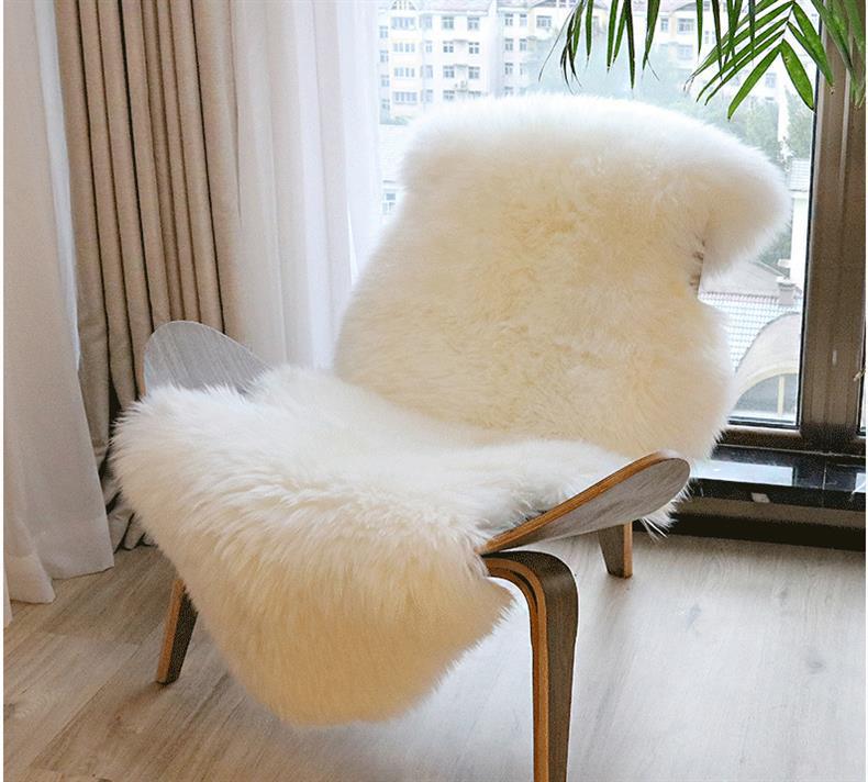 Modern Minimalist Sheepskin Wool Rug – Living Room, Bedroom, Bedside & Sofa Cushion