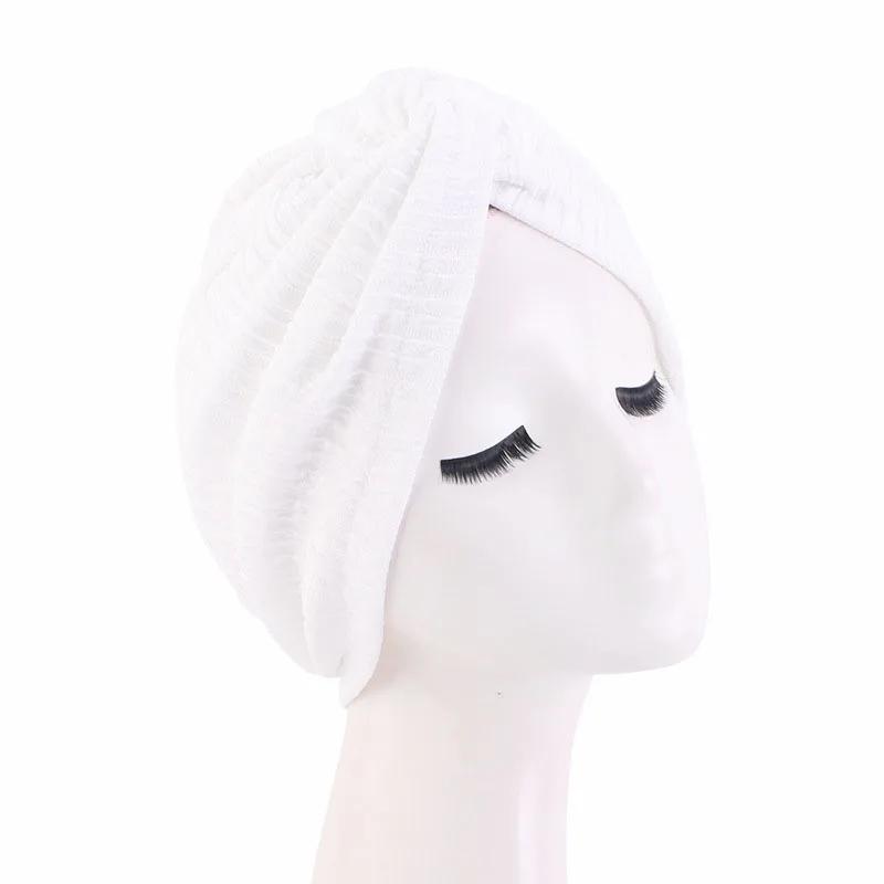 Indian Turban Muslim Women Hijab Floral Printed Hat Cancer Chemo Cap Islamic Hair Loss Cover Beanie Bonnet Head Scarf Pleated