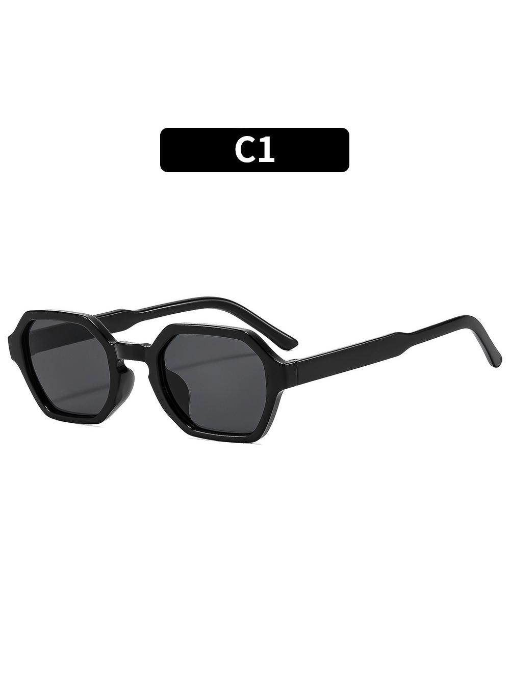 

Retro Polygon Sunglasses For Women Trendy Narrow Frame Sun Glasses Vintage Leopard Print Eyewear For Beach And Daily Wear KJ169