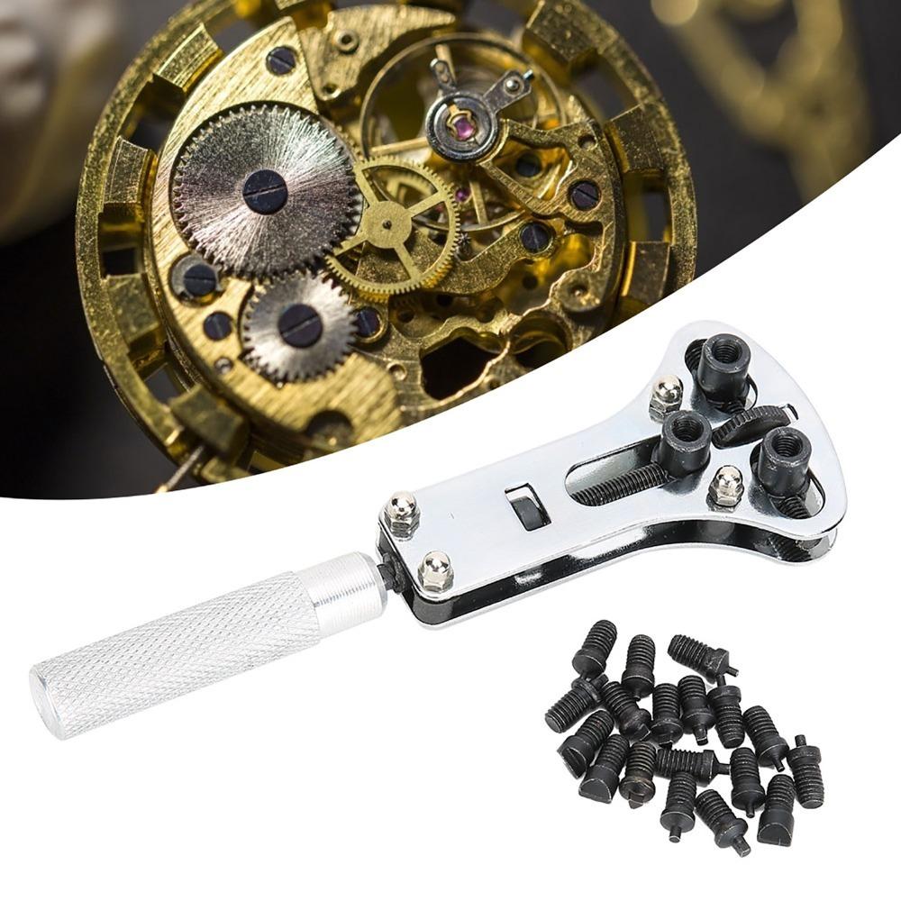 Adjustable Design Watch Screw Back Case Wrench Replaceable Parts Stainless Steel Watch Back Case Opener 3 Point Wrench