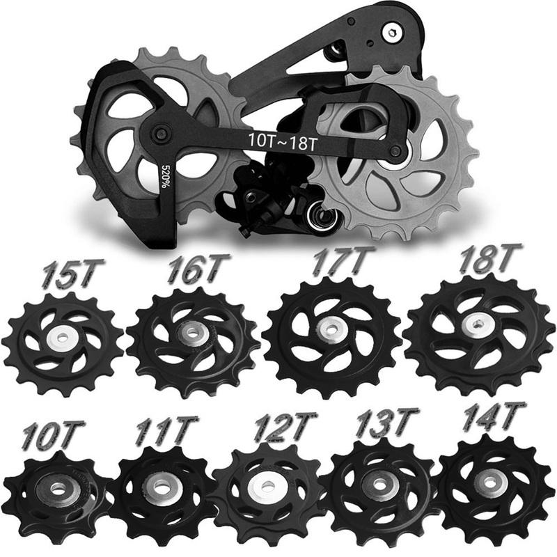 10T 11T 12T 13T 14T 15T 16T 17T 18T Bearing Bicycle Rear Guide Wheel Road Bike Rear Mech Derailleur Pulley Roller For Repair Kit