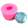 1PC Round Shape 3D Flower Peony Flower Silicone Mold Chocolate Flip Sugar Baking Mold Gypsum DIY Soap Mold