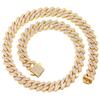 8mm Luxury Cuban Link Necklace for Men Women, Gold Silver Color Iced Out Rhinestone Chain, Hip Hop Bling Street Jewelry Gift