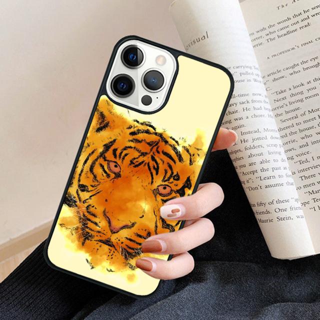 Animal Tiger Art Phone Case Cover For iPhone 17 Air 16 15 14 plus 11 12 13 pro max coque Shell Fundas