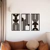 Large Boho Wooden Wall Art Modern Hollow Panel Bohemian Wall Decor Minimalist Geometric Abstract Artwork for Dining Room Living Room Bedroom