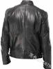 Men's leather jacket new new PU coat stand-up collar slim zipper leather jacket