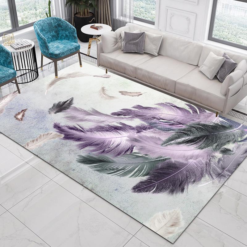 Druckteppich Wohnzimmer Große Fläche Rutschfester Teppich Schlafzimmer Zimmer Nachttischdecke Wohnkultur Zubehör