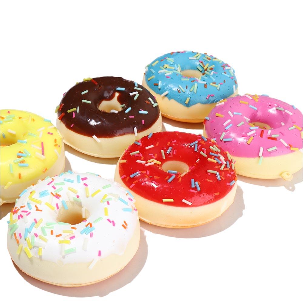 6.2cm/2.4in Artificial Donut Donut Cone Toy Simulation Cake Simulation Donuts Squeeze Toy