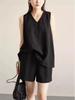 Women's Summer Slimming Sleeveless Vest & Shorts Two-Piece Set