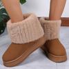 Fashion Winter Short Plush Warm Snow Boots for Women Fashion Camel Faux Fur Snow Boots Woman Non Slip Platform Booties Mujer