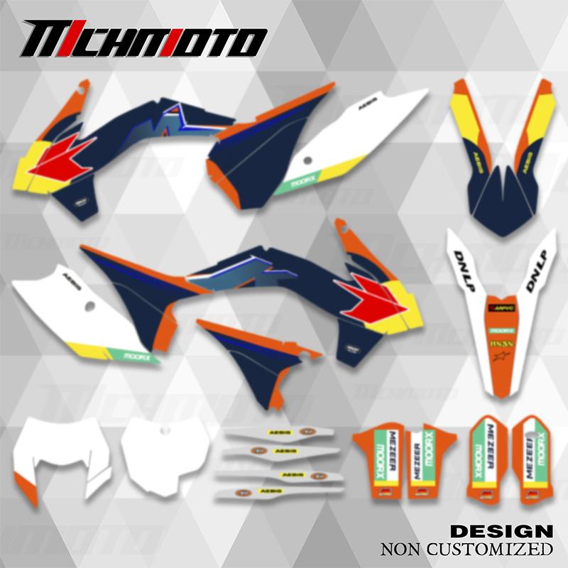 MCHMFG For KTM EXC EXC-F 125 250 300 350 450 2014 2015 Full Graphics Decals Stickers Number Name Stickers 008