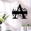 1PC DIY Metal Letter Sign Monogram Last Name Family Name Personalized Wedding Halloween Christmas New Year Gift