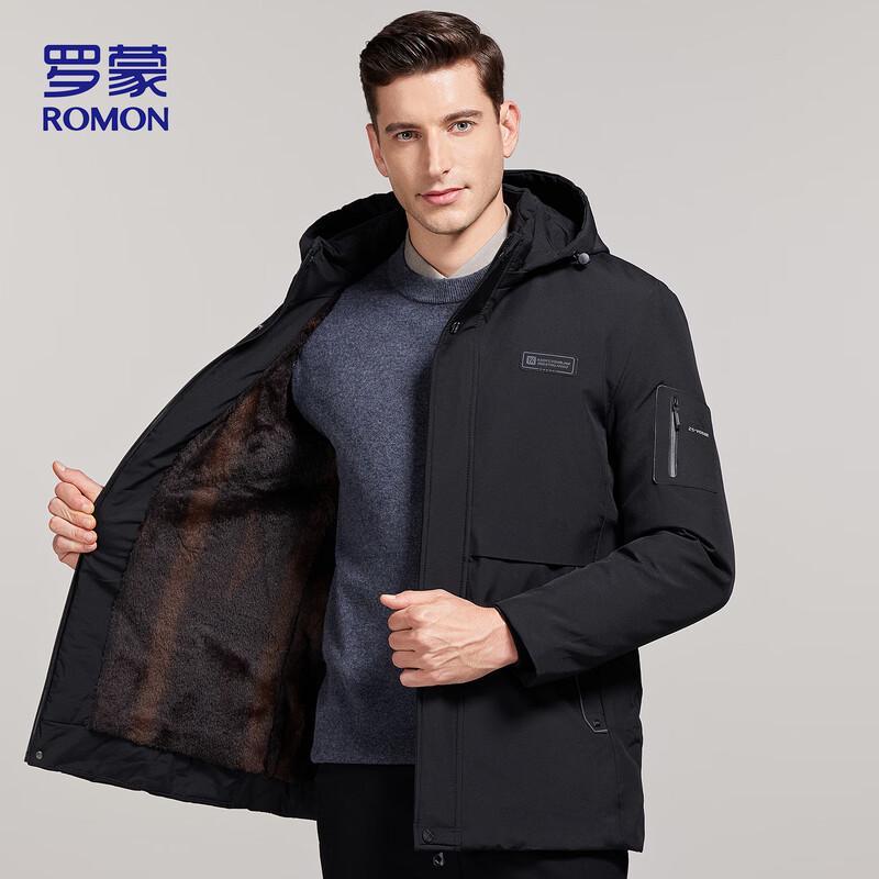 ROMON Men's Hooded Casual Puffer Jacket MY401