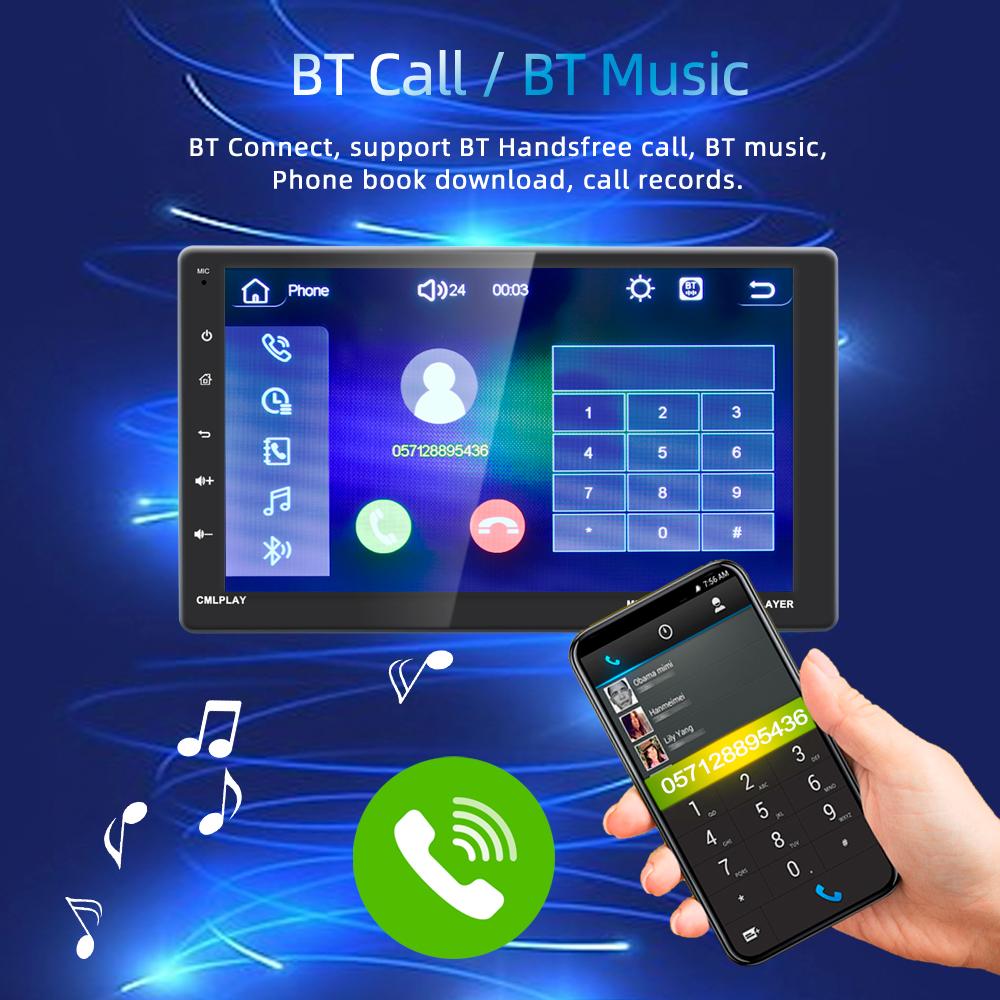 TOYOUSONIC 1 Din Car Radio MP5 Multimedia Player 9" Touch Screen Carplay FM Bluetooth USB BT Mirror Link Android Auto Radio