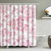Pink Floral Shower Curtain Soft Waterproof Fabric for Bathroom Decor in Various Sizes Available