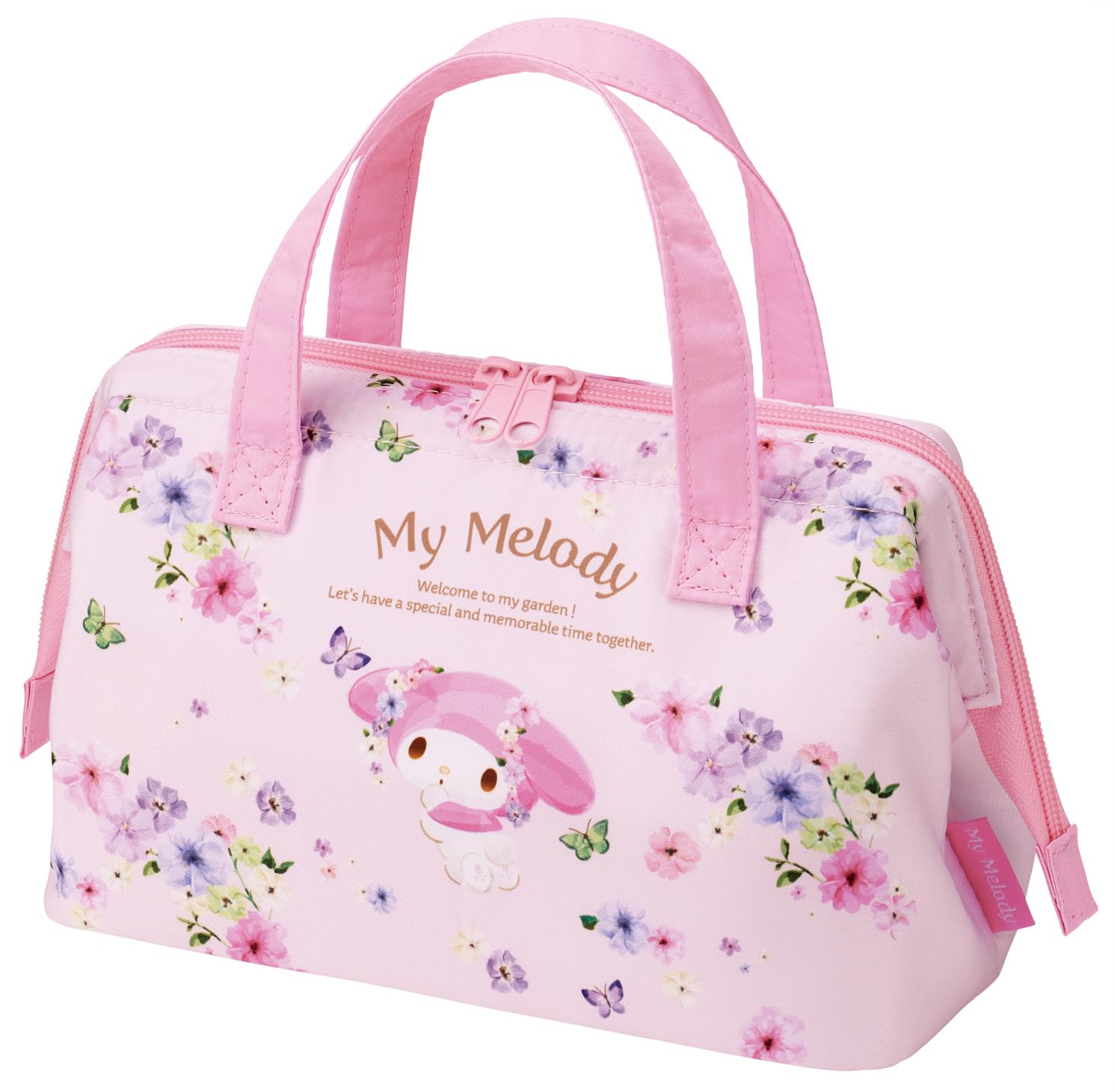 

Skater Lunch Clasp My Pastel Vivid Watercolor Floral Bag, Insulated, Purse, Women s, Sanrio, Melody, Print, KGA1-A