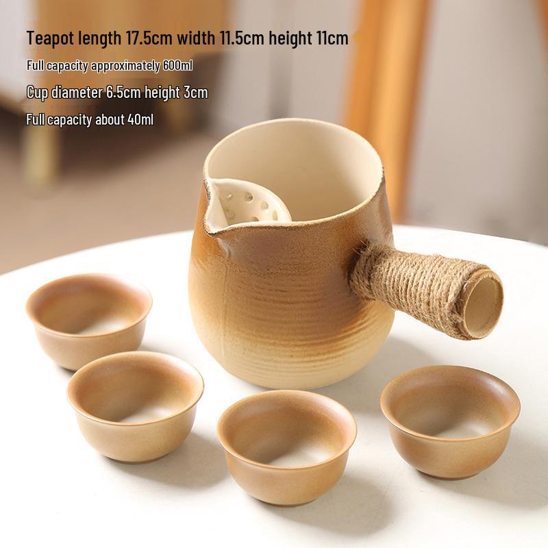 High-Temperature Resistant Ceramic Stove and Teapot Set for Outdoor Tea Brewing and Roasting