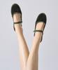 Drogheria Crivellini Cotton Velvet Mary Jane Flats_Green Collar